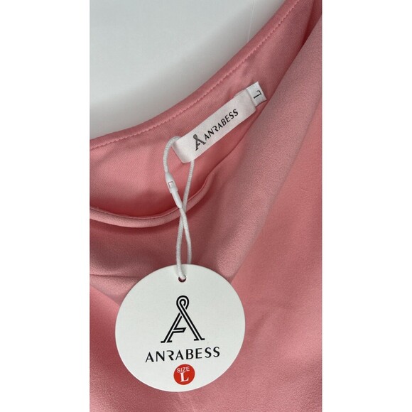 Anrabess Light Pink One Shoulder Bodycon Evening Dress Size Large NWT - Picture 3 of 7
